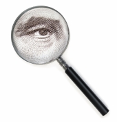 eye and magnifying glass